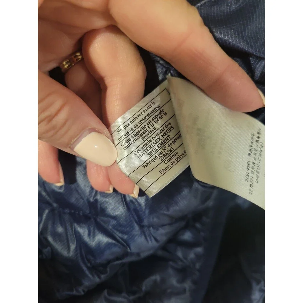 Patagonia Micro Puff Hooded Jacket Women's XS Navy Lightweight Insulated Outdoor - Picture 12 of 13